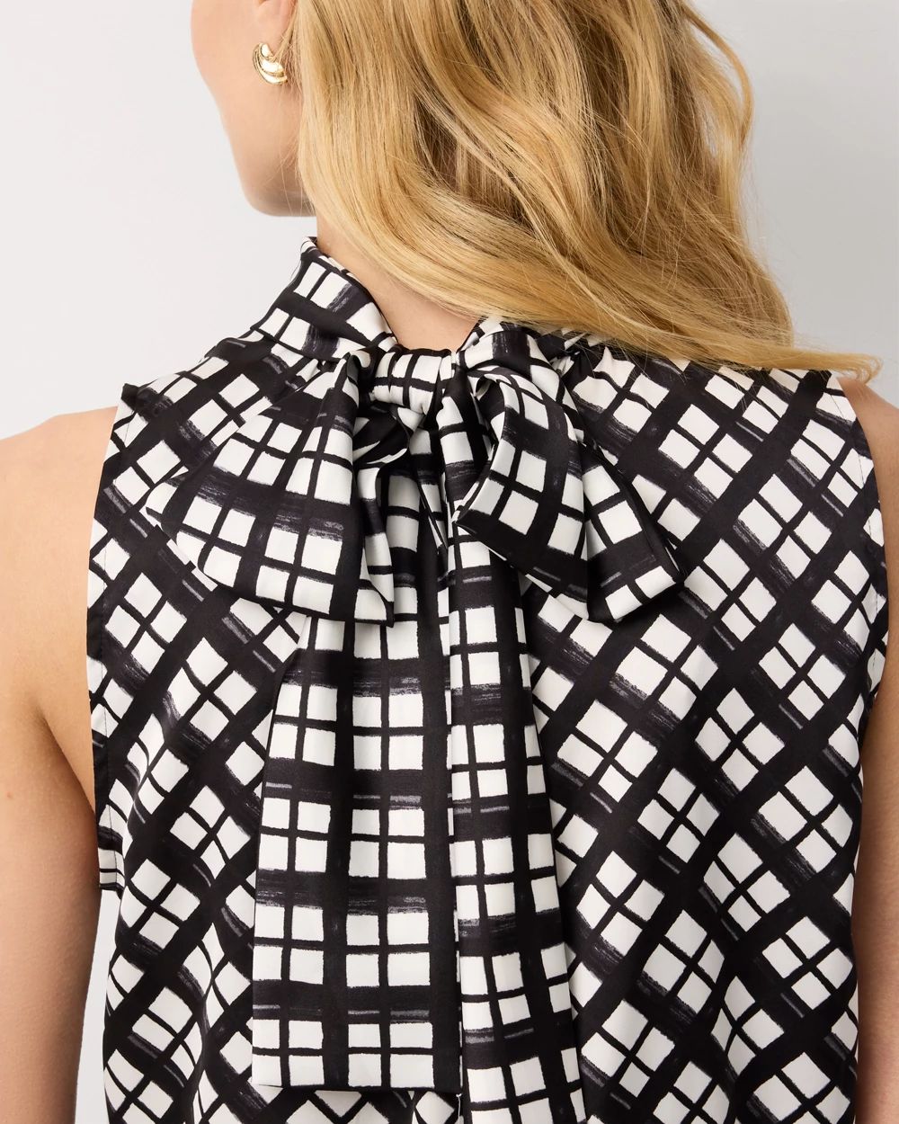 トップス yilon HALTER-NECK CHECK BLOUSE Halter-neck check blouse – YILON